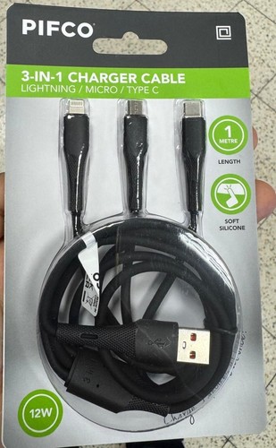 Pifco charge cable - 3-in-1,