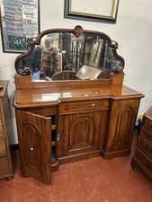 Victorian Chiffonier  With Back Mirror