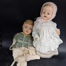Vintage Dolls Celluloid 1950s Made in England Doll & Canadian Reliable Doll HDR