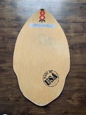 Vintage Made By U.S.A Wooden Skimboard Body Board Surfing . United Skim Artists