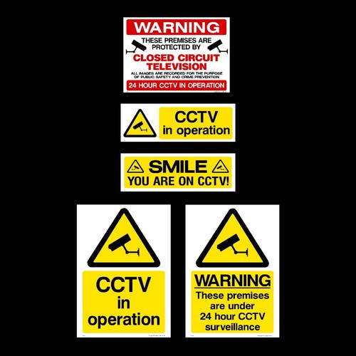 Cctv sign sticker - all, sizes