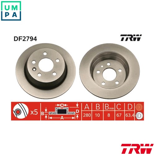 Brake disc df2794 for - brake,