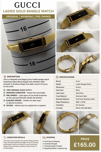 Gucci ladies gold tone bangle - ladies,
