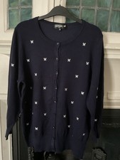 Hepburn Navy Blue Button Up Cardigan Size X/L