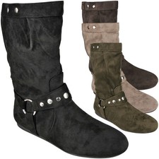 Pixie Flat Boots Ladies Womens