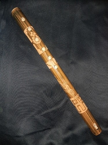 Carved bamboo wooden andean - carved, bamboo/wooden