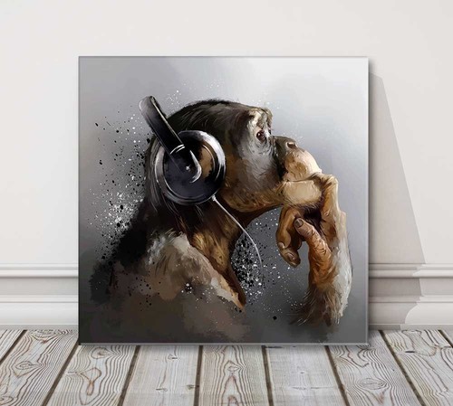 Chimpanze with headphone