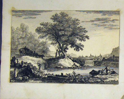 Original old antique print - original,