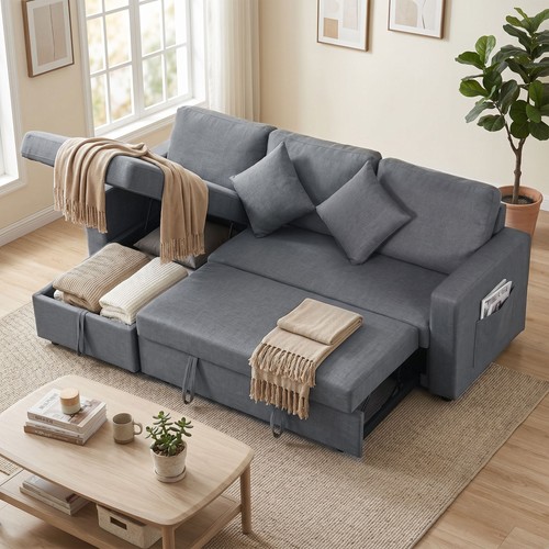 Homcom corner sofa bed - corner,