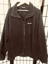 Berghaus Men’s Size XL Black Full Zip Fleece Jacket Zipped Pockets.