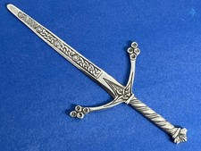 STUNNING SCOTTISH PROVINCIAL IONA SOLID SILVER LETTER OPENER A. RITCHIE 1941