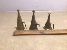 One vintage brass candle