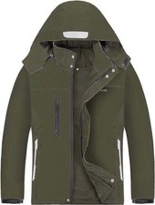 Waterproof Outdoor Jacket Windproof Hooded Mountain Fleece Outwear Rain Coat