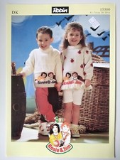 ROSIE AND JIM Sweater, Children's sizes 51-66cm - ROBIN Knitting pattern 15300