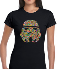 TROOPER HELMET HUNDREDS AND THOUSANDS LADIES T SHIRT FUNNY JEDI STORM WARS 