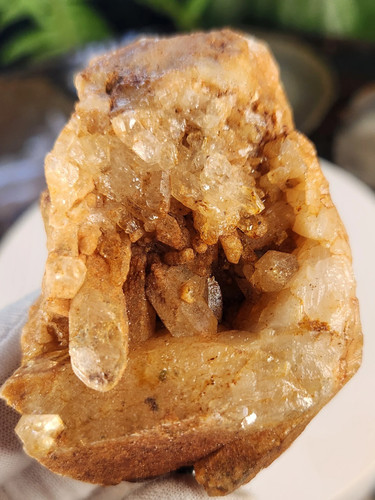 Hematite quartz geode - hematite,