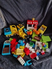 Lego Duplo Construction Site bundle Digger Dumper Truck Farmer market Figures