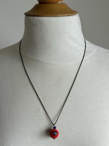 Spanish gold necklace with red - gold,