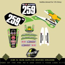 2002 Kawasaki Kx 125 Kx 250 Chevy Trucks  Factory Kawasaki Graphics Kit Evo Vmx