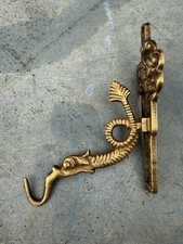 Vintage Brass Fish Coat Rack Hat Hook Dog Lead Hook