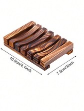 Bamboo Wooden Soap Dish Holder Soap Tray Rack Storage Plate Bathroom Container