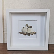 Family of Four Pebble Art
