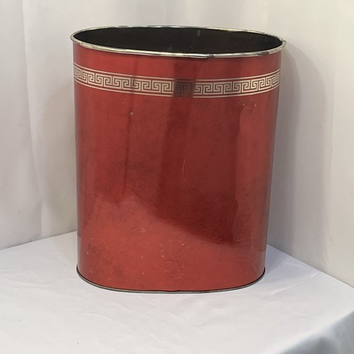 Vintage mcm red and gold - gold, metal