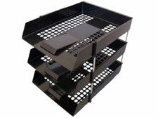 Black plastic trays - 12,