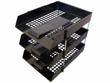 6 x BLACK A4 PLASTIC TRAYS &