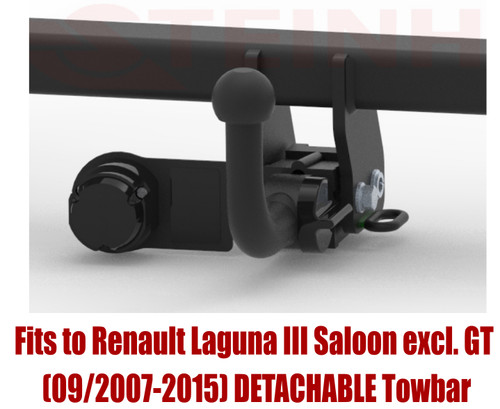 Detachable tow bar for - detachable, renault