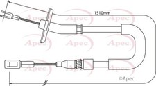 APEC Rear Brake Cable for