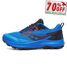 Saucony Peregrine 14 Mens All Terrain Trail Running Shoes Outdoor Trainers Blue