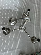 Franklite Galicia 3 Light  Candelabra, cast brass, finished in silver