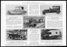 1915 Antique Print -  MOTOR CAR Daimler Vauxhall Grantley Limousine Rover  (39)