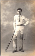 Edwardian Cricketer RPPC Full