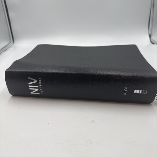 Niv study bible black - study, bonded