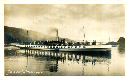 1917 postcard passenger steam