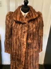 Vintage 1950s real fur coat