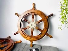 Vintage Wooden Ship Wheel