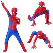 Kids SpiderMan Cosplay Costume Bodysuit Tobey Maguire Outfits Boys Jumpsuit 3-7Y