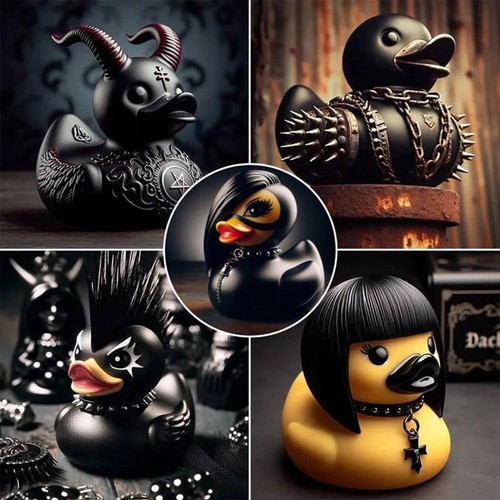 Resin sculpture duckieville - resin,