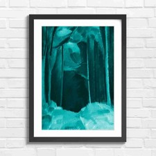 Green Forest Tree Trunks
