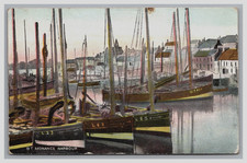 Postcard Fife 1926 St Monance Harbour Fishing Fleet Albany Series 4083 Pmk 1926