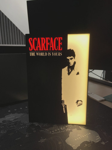 Scarface led lightbox - lightbox, wall