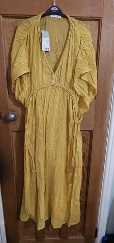 Primark yellow neck kaftan - primark,