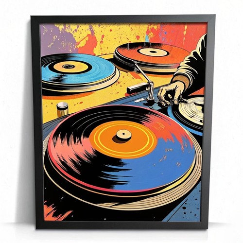 Pop wall vinyl decks colourful - pop,