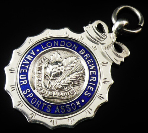 Sterling silver enamel pocket - silver,