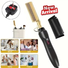 Electric Straightener Brush Beard/Hair Comb,Curling Iron Hot Hair Flat Tool