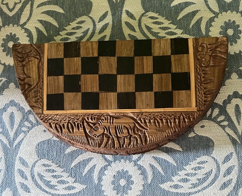 Hand carved wooden chess - hand,