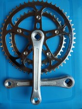 Vintage Sugino Forged Double Chainset 40/52T 165 mm Alloy/Steel Crankset